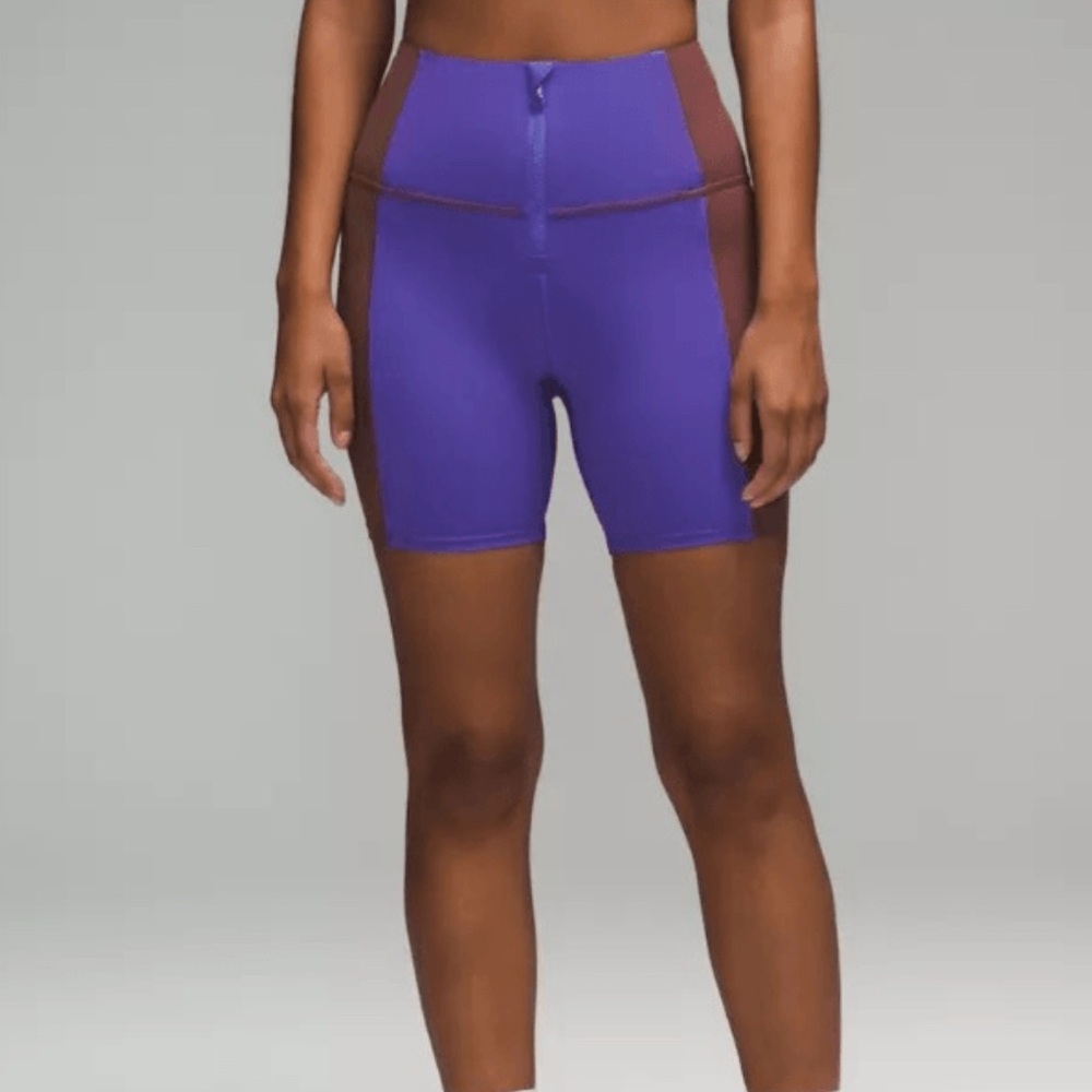 Lululemon Shorts 4 Womens Hike To Swim Zip Front 6" High Rise